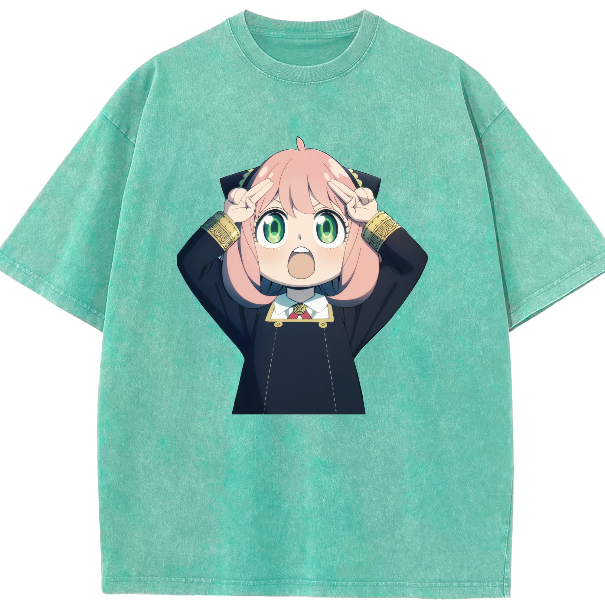 （画像用） SPY×FAMILY间谍家家酒 綿100% ヴィンテージ風 半袖Tシャツ（フロントプリント）